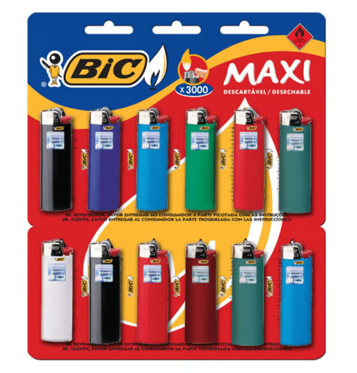 Isqueiro Bic Maxi - 12 Unidades