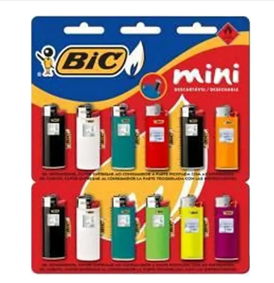 Isqueiro Mini Multicores 12 Pçs - Bic
